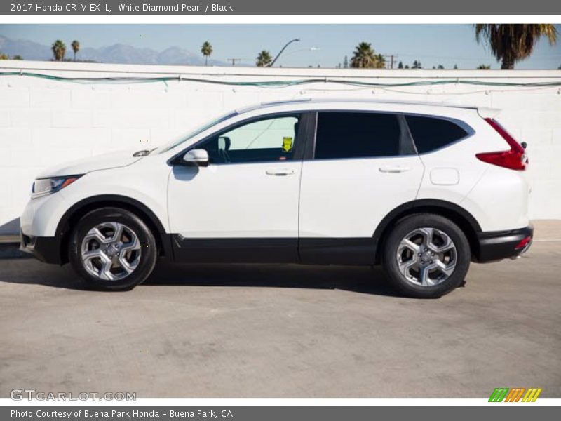 White Diamond Pearl / Black 2017 Honda CR-V EX-L