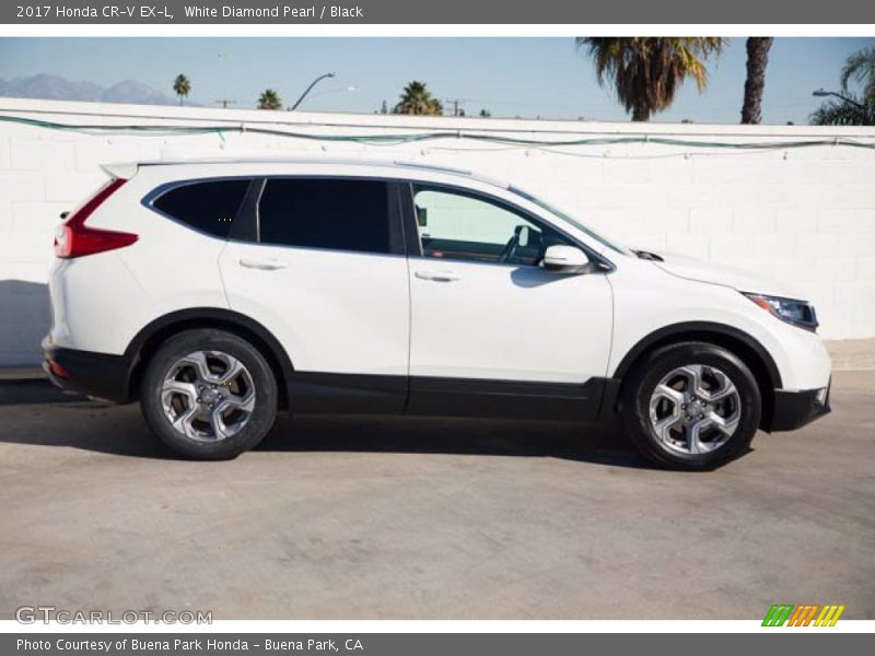 White Diamond Pearl / Black 2017 Honda CR-V EX-L