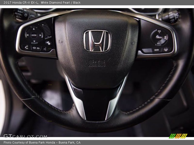 White Diamond Pearl / Black 2017 Honda CR-V EX-L