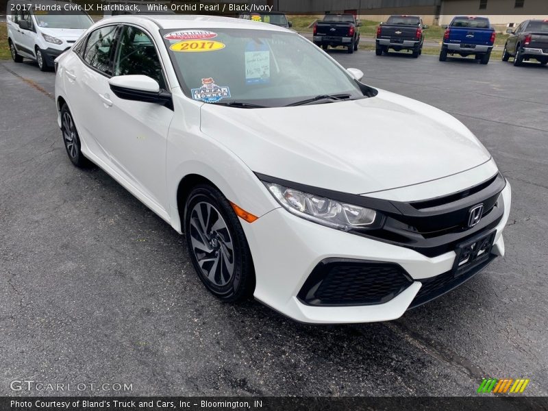 White Orchid Pearl / Black/Ivory 2017 Honda Civic LX Hatchback