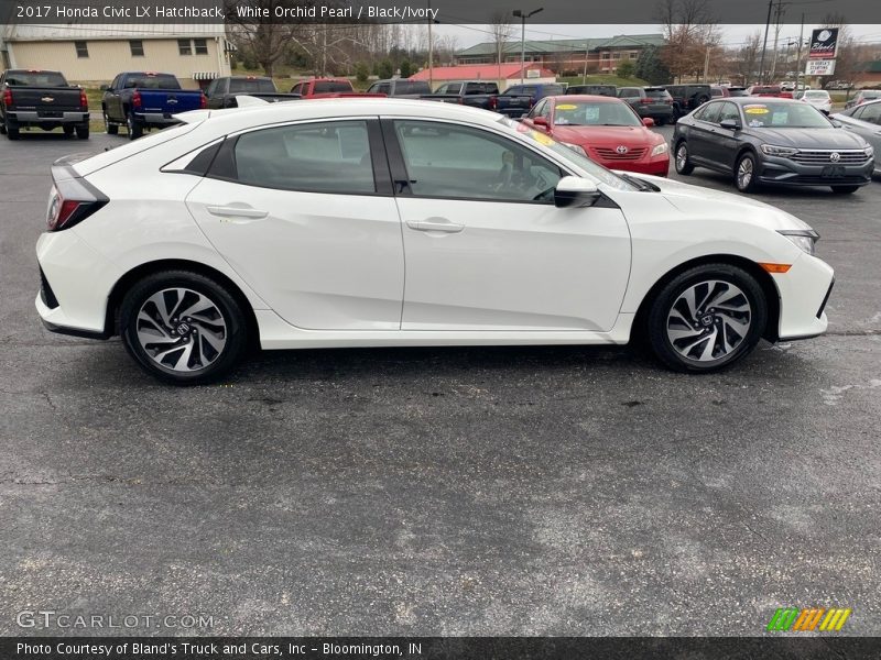 White Orchid Pearl / Black/Ivory 2017 Honda Civic LX Hatchback