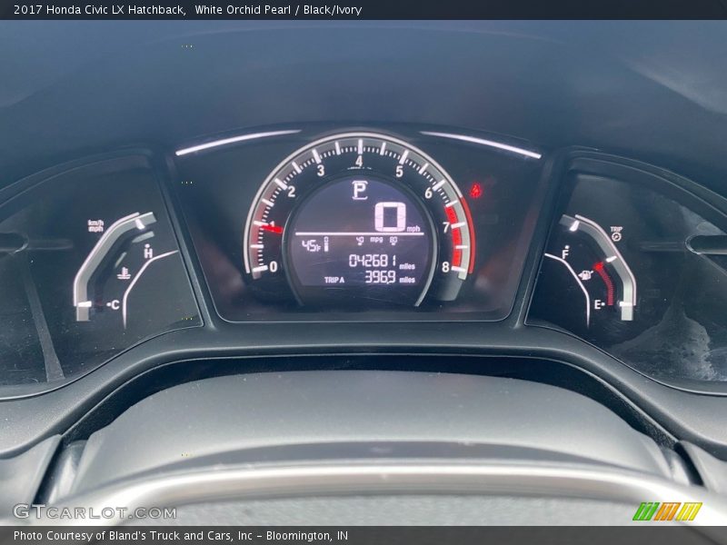 White Orchid Pearl / Black/Ivory 2017 Honda Civic LX Hatchback