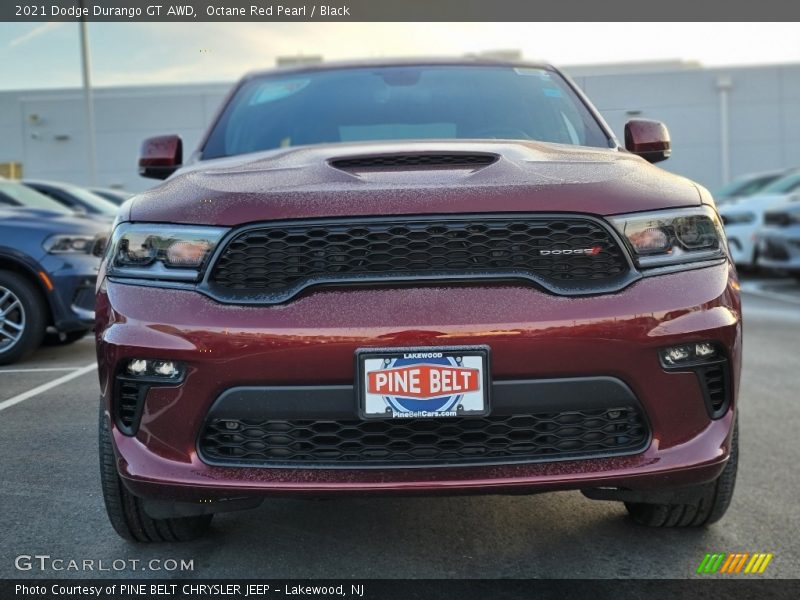 Octane Red Pearl / Black 2021 Dodge Durango GT AWD