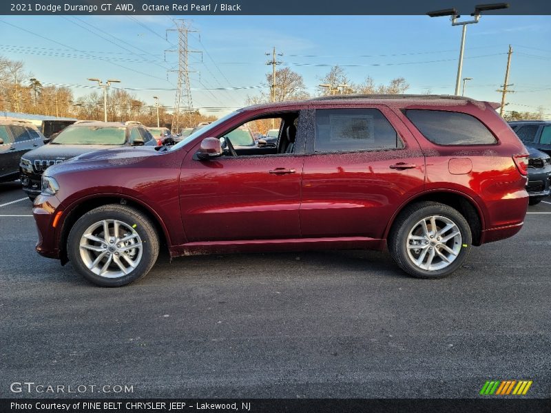 Octane Red Pearl / Black 2021 Dodge Durango GT AWD
