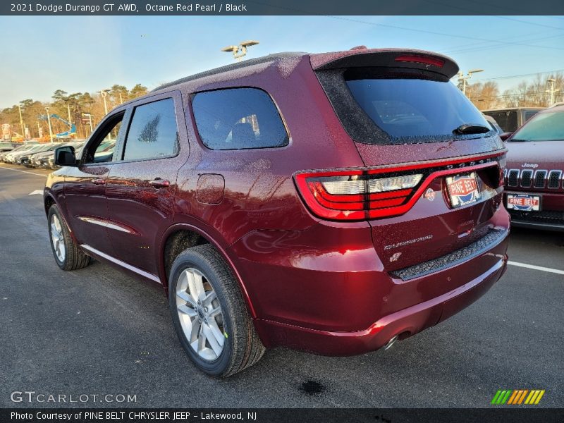 Octane Red Pearl / Black 2021 Dodge Durango GT AWD