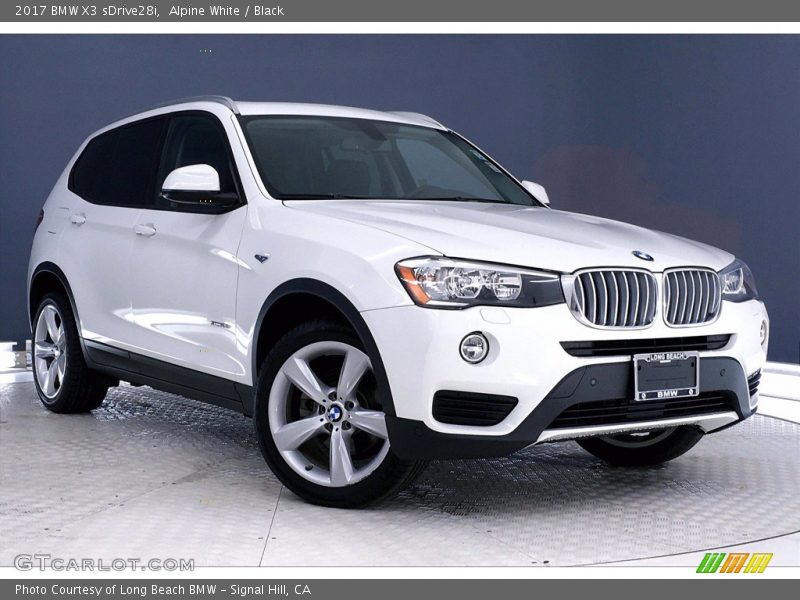 Alpine White / Black 2017 BMW X3 sDrive28i