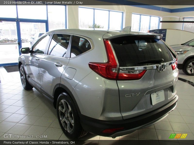 Lunar Silver Metallic / Gray 2019 Honda CR-V EX AWD