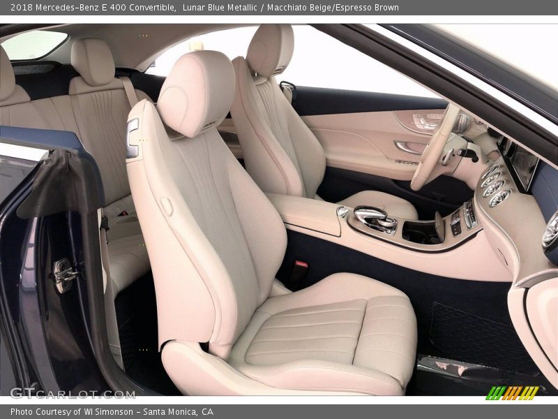 Lunar Blue Metallic / Macchiato Beige/Espresso Brown 2018 Mercedes-Benz E 400 Convertible