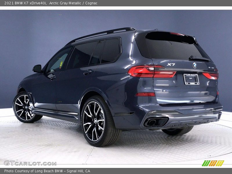 Arctic Gray Metallic / Cognac 2021 BMW X7 xDrive40i