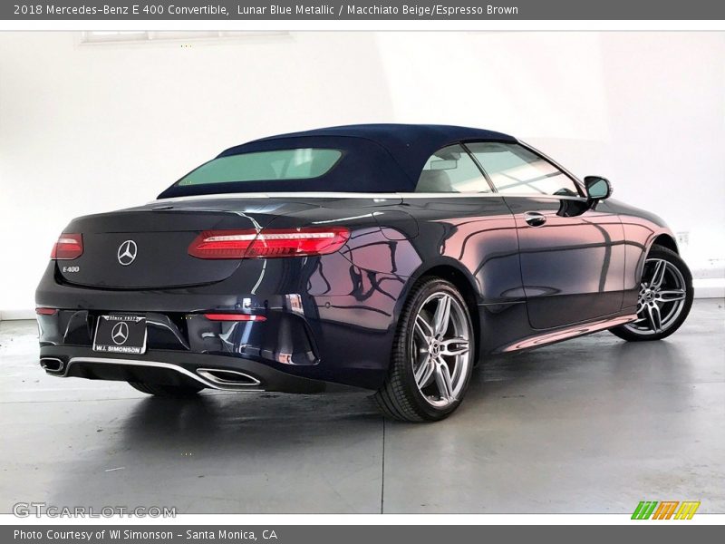 Lunar Blue Metallic / Macchiato Beige/Espresso Brown 2018 Mercedes-Benz E 400 Convertible
