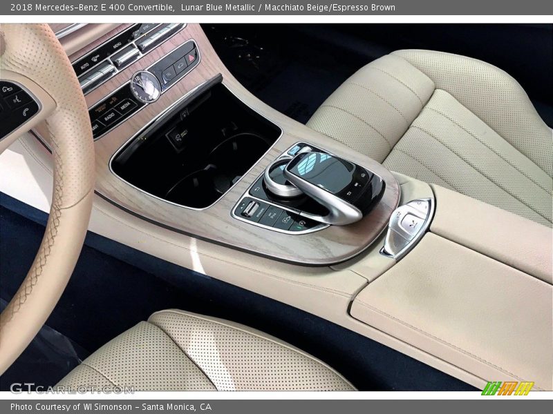 Lunar Blue Metallic / Macchiato Beige/Espresso Brown 2018 Mercedes-Benz E 400 Convertible