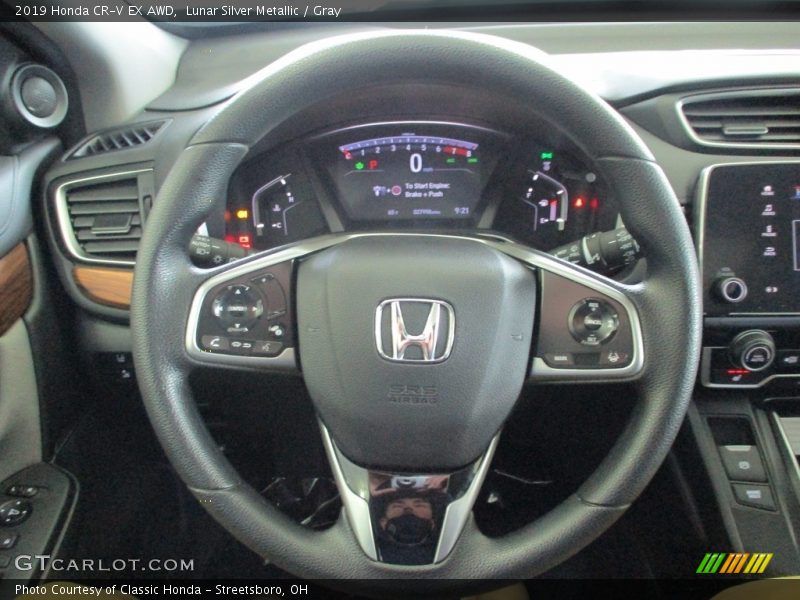 Lunar Silver Metallic / Gray 2019 Honda CR-V EX AWD