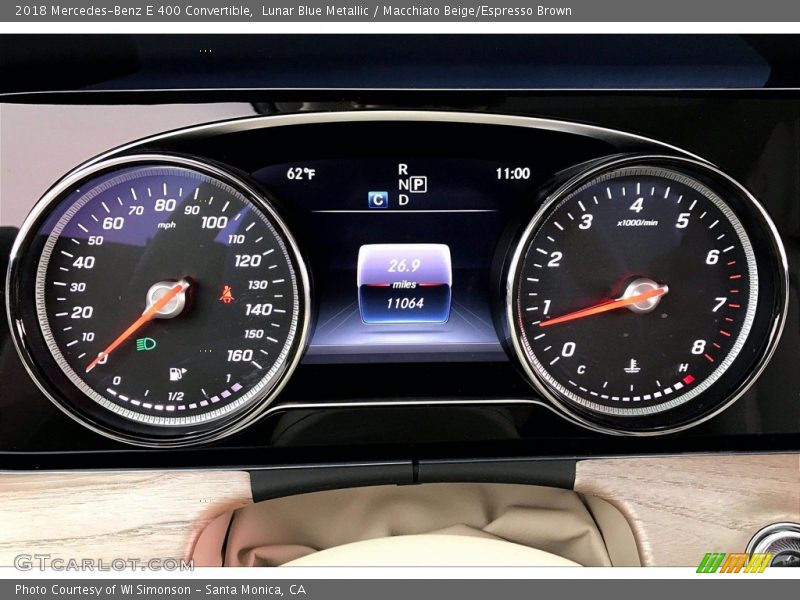 Lunar Blue Metallic / Macchiato Beige/Espresso Brown 2018 Mercedes-Benz E 400 Convertible