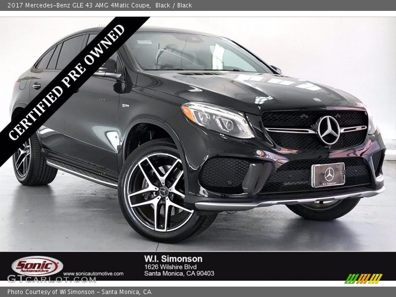 Black / Black 2017 Mercedes-Benz GLE 43 AMG 4Matic Coupe