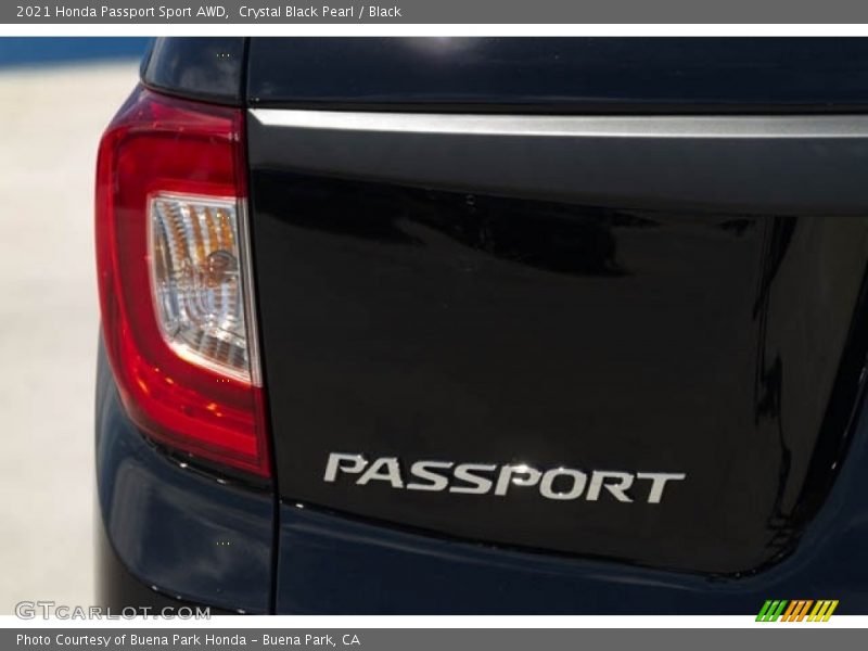 Crystal Black Pearl / Black 2021 Honda Passport Sport AWD