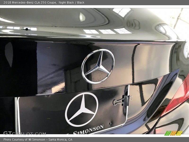 Night Black / Black 2018 Mercedes-Benz CLA 250 Coupe