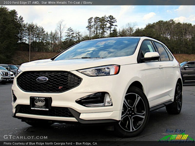 Star White Metallic Tri-Coat / Ebony 2020 Ford Edge ST AWD