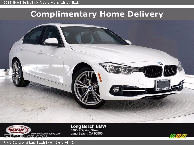 Alpine White / Black 2018 BMW 3 Series 340i Sedan