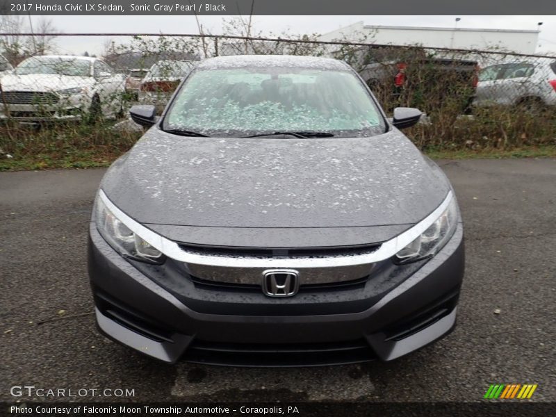 Sonic Gray Pearl / Black 2017 Honda Civic LX Sedan