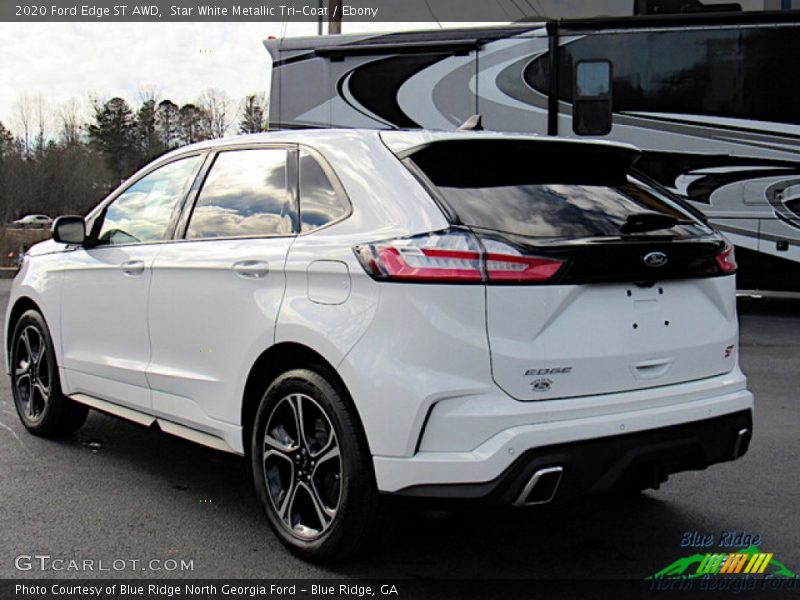 Star White Metallic Tri-Coat / Ebony 2020 Ford Edge ST AWD