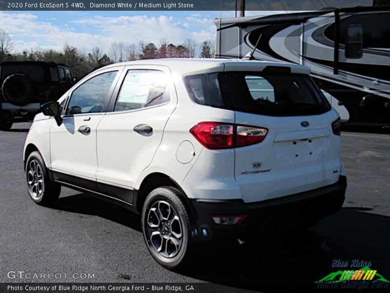 Diamond White / Medium Light Stone 2020 Ford EcoSport S 4WD