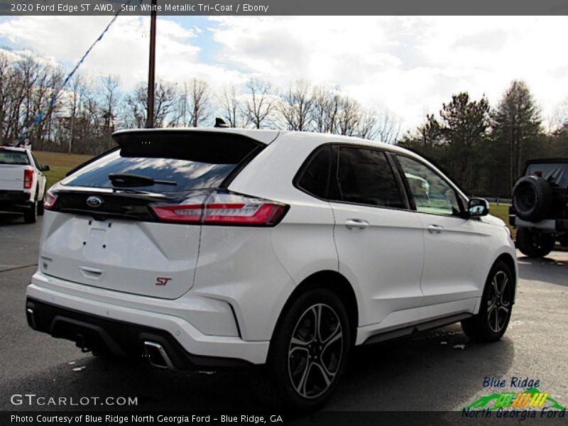 Star White Metallic Tri-Coat / Ebony 2020 Ford Edge ST AWD
