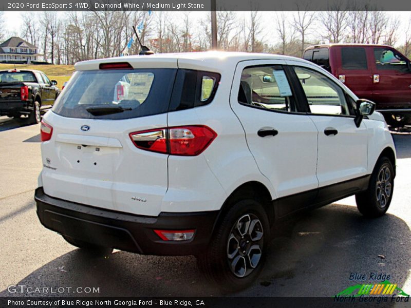 Diamond White / Medium Light Stone 2020 Ford EcoSport S 4WD