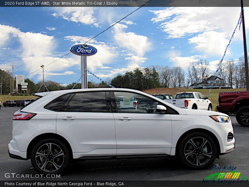 Star White Metallic Tri-Coat / Ebony 2020 Ford Edge ST AWD