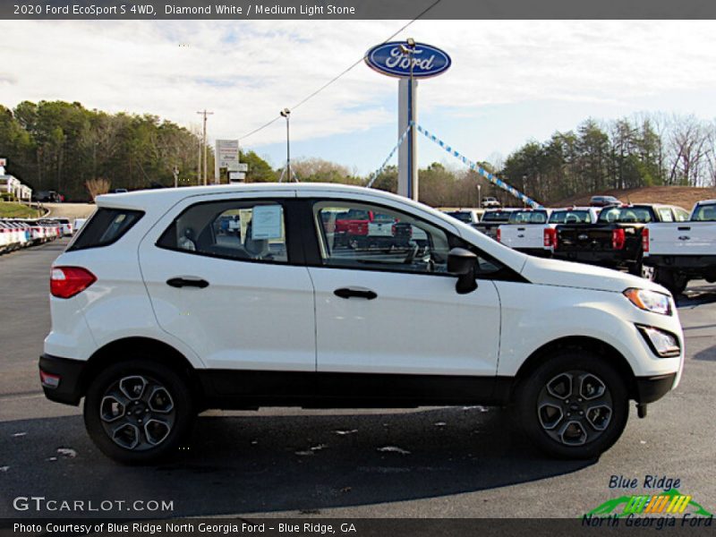 Diamond White / Medium Light Stone 2020 Ford EcoSport S 4WD