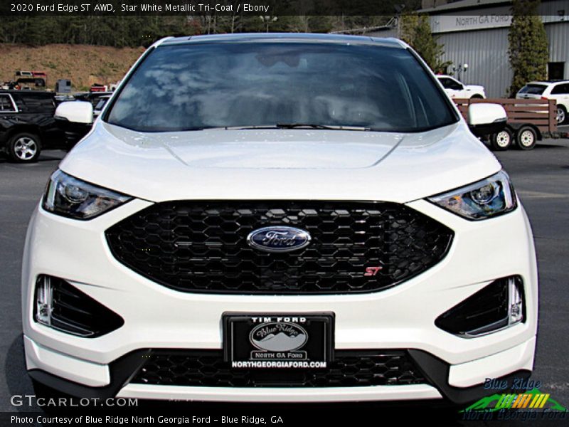 Star White Metallic Tri-Coat / Ebony 2020 Ford Edge ST AWD