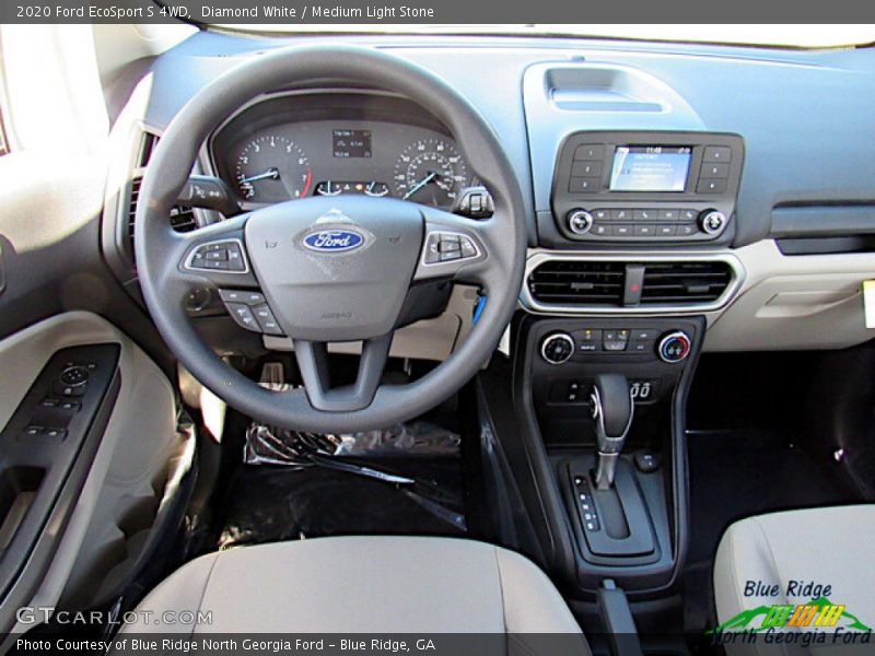 Diamond White / Medium Light Stone 2020 Ford EcoSport S 4WD