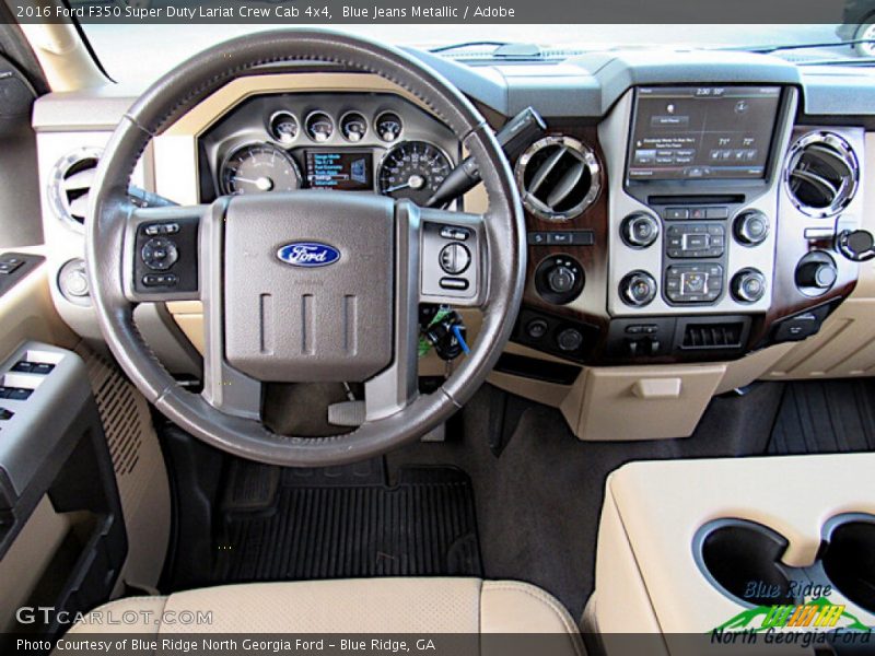 Blue Jeans Metallic / Adobe 2016 Ford F350 Super Duty Lariat Crew Cab 4x4