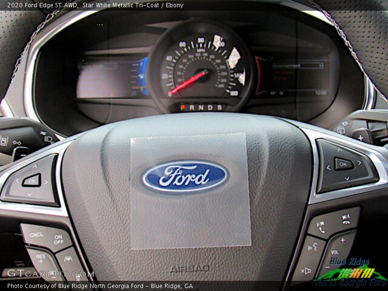 Star White Metallic Tri-Coat / Ebony 2020 Ford Edge ST AWD