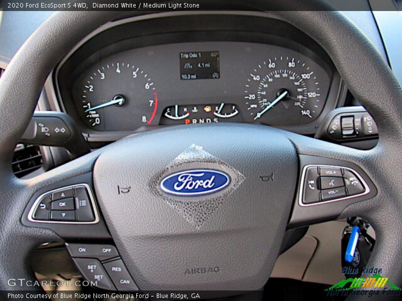 Diamond White / Medium Light Stone 2020 Ford EcoSport S 4WD