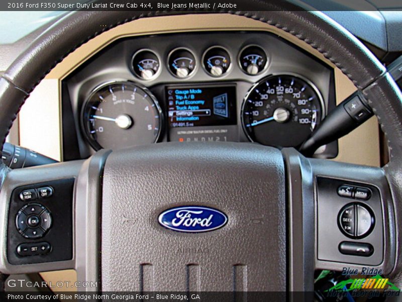 Blue Jeans Metallic / Adobe 2016 Ford F350 Super Duty Lariat Crew Cab 4x4
