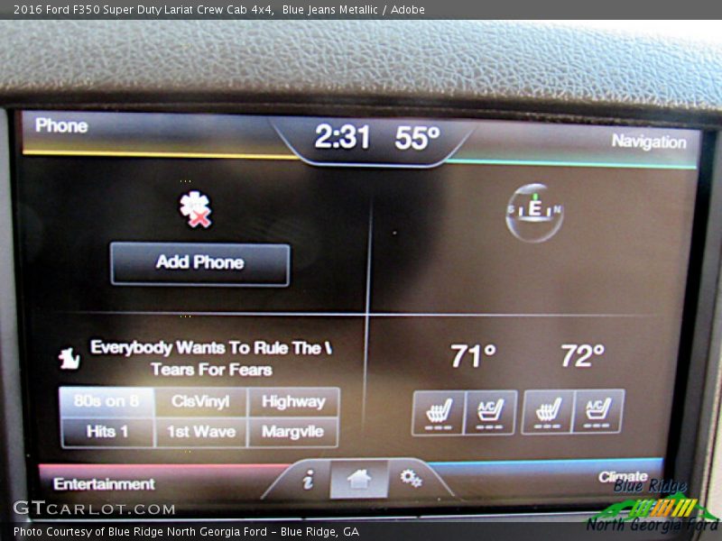 Blue Jeans Metallic / Adobe 2016 Ford F350 Super Duty Lariat Crew Cab 4x4