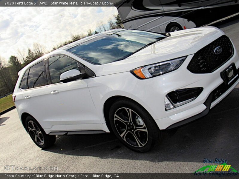 Star White Metallic Tri-Coat / Ebony 2020 Ford Edge ST AWD