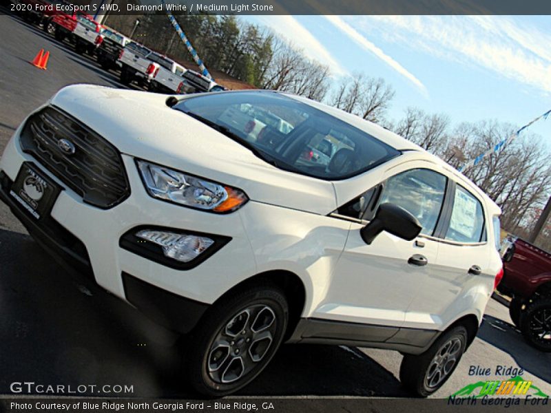 Diamond White / Medium Light Stone 2020 Ford EcoSport S 4WD