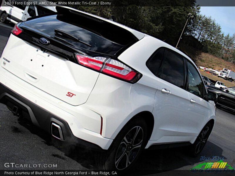 Star White Metallic Tri-Coat / Ebony 2020 Ford Edge ST AWD