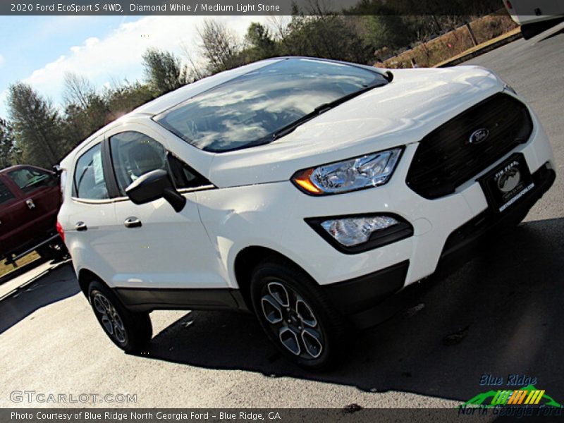 Diamond White / Medium Light Stone 2020 Ford EcoSport S 4WD