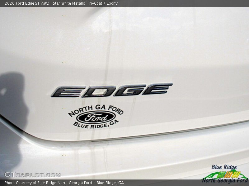 Star White Metallic Tri-Coat / Ebony 2020 Ford Edge ST AWD