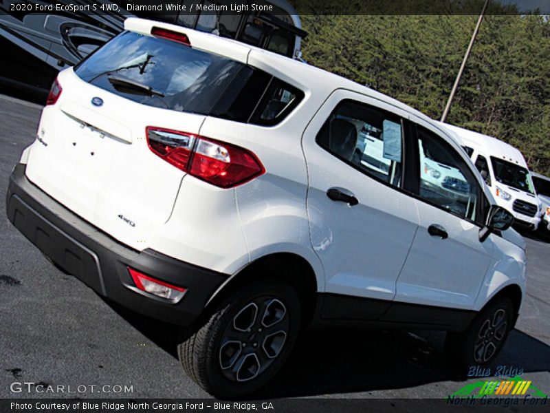 Diamond White / Medium Light Stone 2020 Ford EcoSport S 4WD