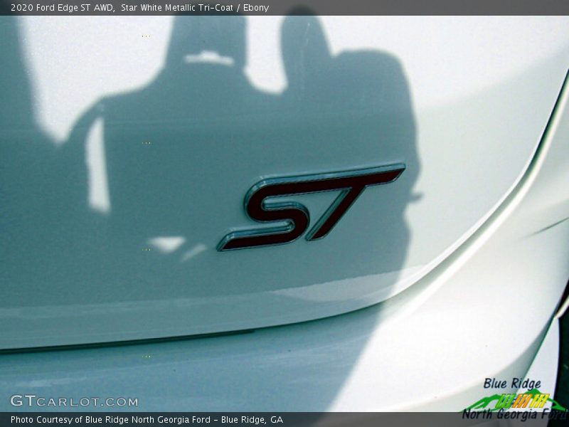Star White Metallic Tri-Coat / Ebony 2020 Ford Edge ST AWD