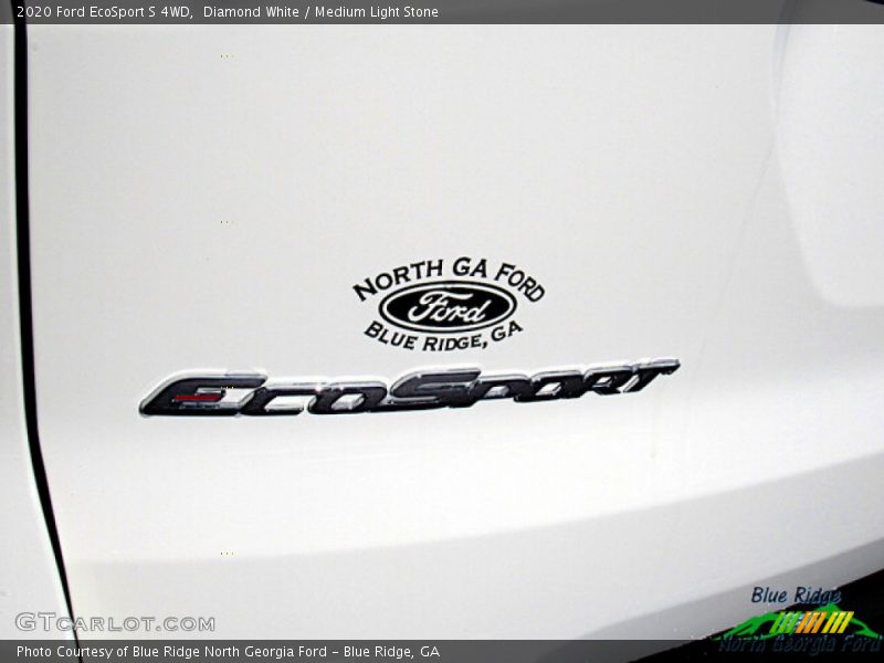Diamond White / Medium Light Stone 2020 Ford EcoSport S 4WD