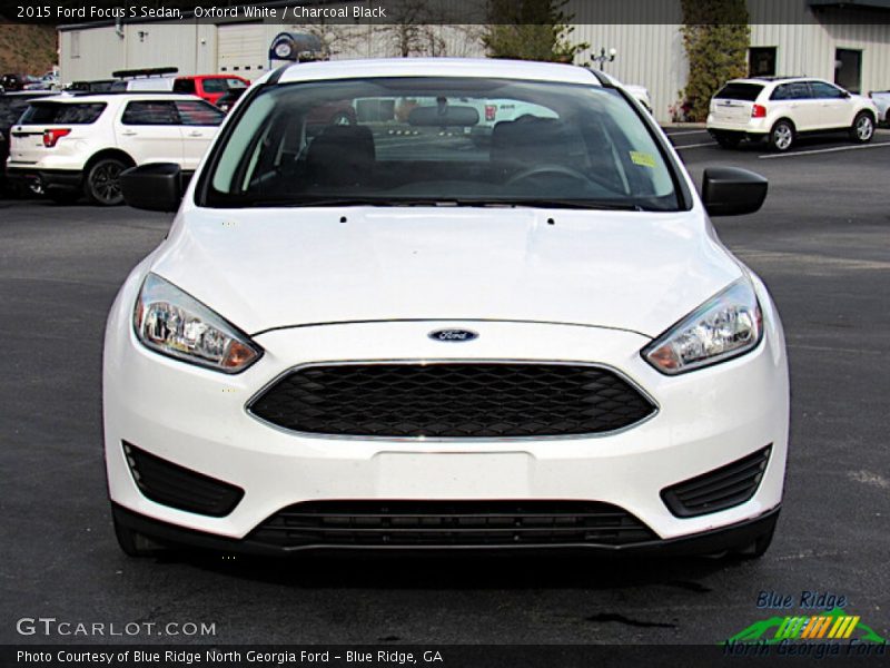 Oxford White / Charcoal Black 2015 Ford Focus S Sedan