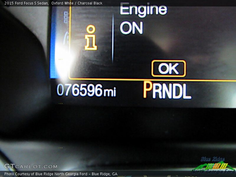 Oxford White / Charcoal Black 2015 Ford Focus S Sedan