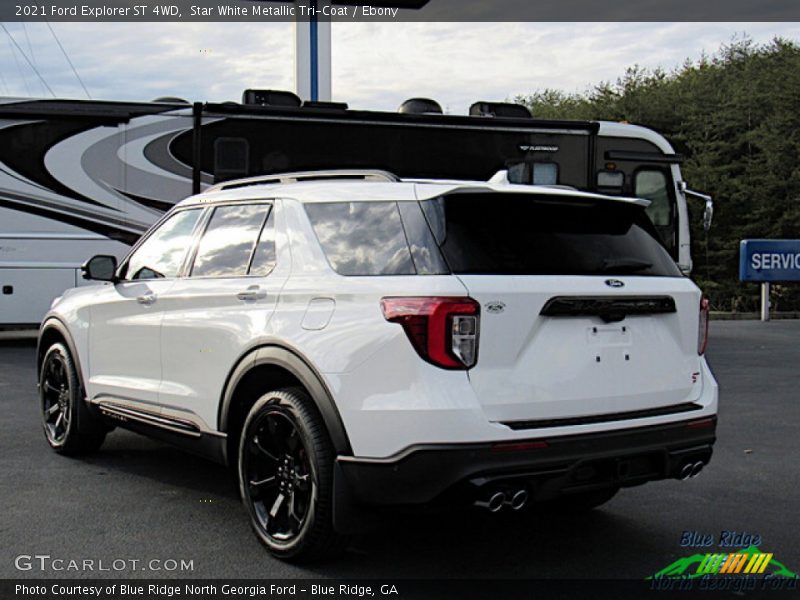 Star White Metallic Tri-Coat / Ebony 2021 Ford Explorer ST 4WD