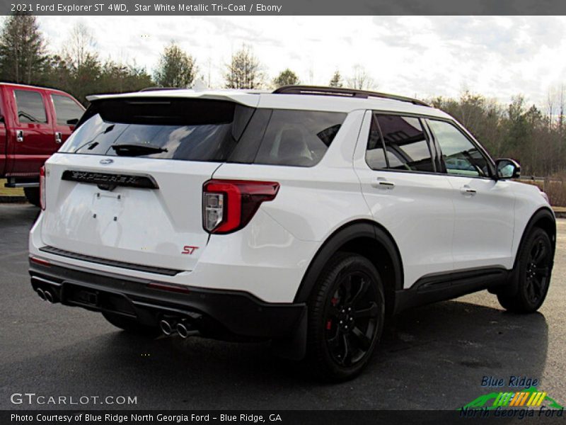 Star White Metallic Tri-Coat / Ebony 2021 Ford Explorer ST 4WD