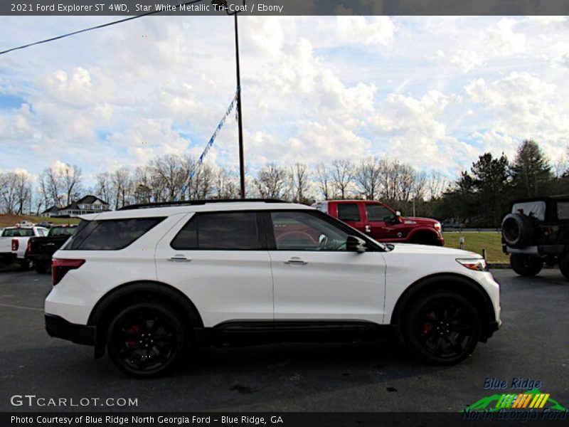 Star White Metallic Tri-Coat / Ebony 2021 Ford Explorer ST 4WD
