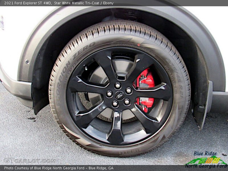 Star White Metallic Tri-Coat / Ebony 2021 Ford Explorer ST 4WD